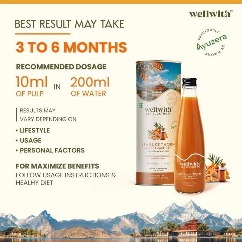 WellWith Sea Buckthorn Juice With Turmeric (300ml)