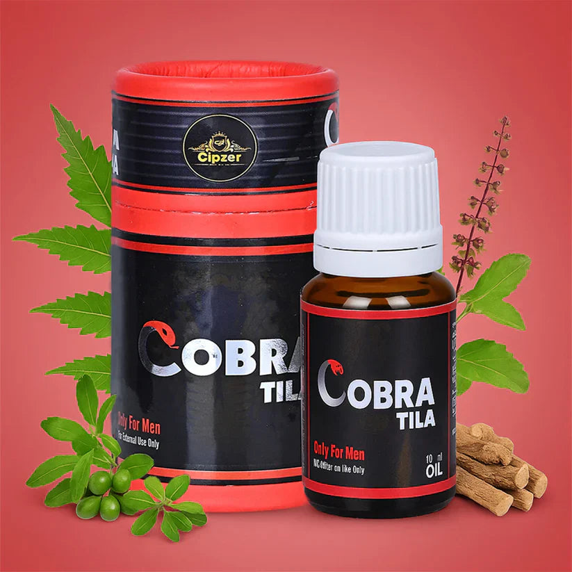 Cipzer Cobra Tila 10ml | Herbal Oil For Penis Erection, Sex Timing, Men’s Vitality, Sexual Stamina & Wellness