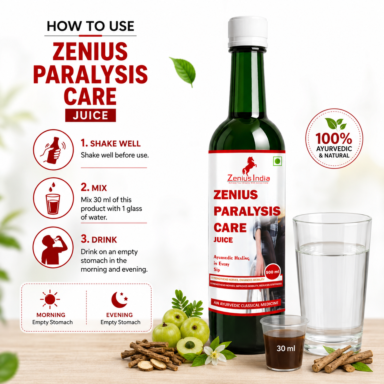 Zenius Paralysis Care Juice For Paralysis & Joint Pain Relief