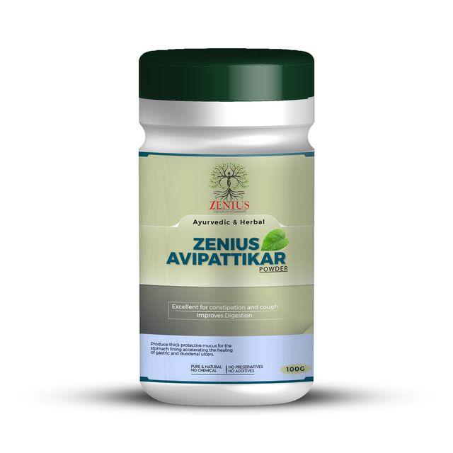 Zenius Avipattikar Powder - Acidity Medicine Relief from, Gas, Stomach Pain, and Constipation - 100gm Powder