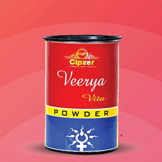 Cipzer Veerya Vita Powder - 100g | Stamina Booster, Sperm Quality & Quantity, Male Vitality Support