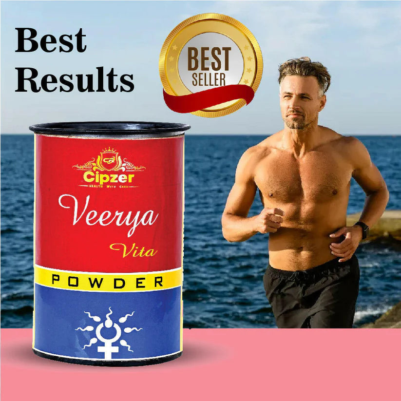 Cipzer Veerya Vita Powder - 100g | Stamina Booster, Sperm Quality & Quantity, Male Vitality Support