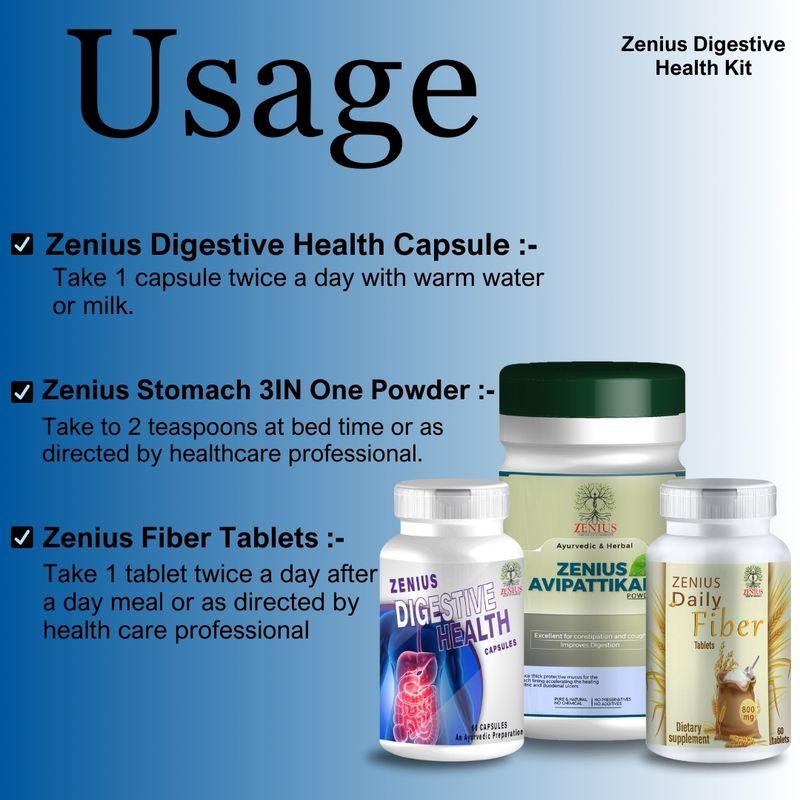 Zenius Digestive Health Kit - Digestive Health Medicine for Digestion, Absorption, and Hunger Control
