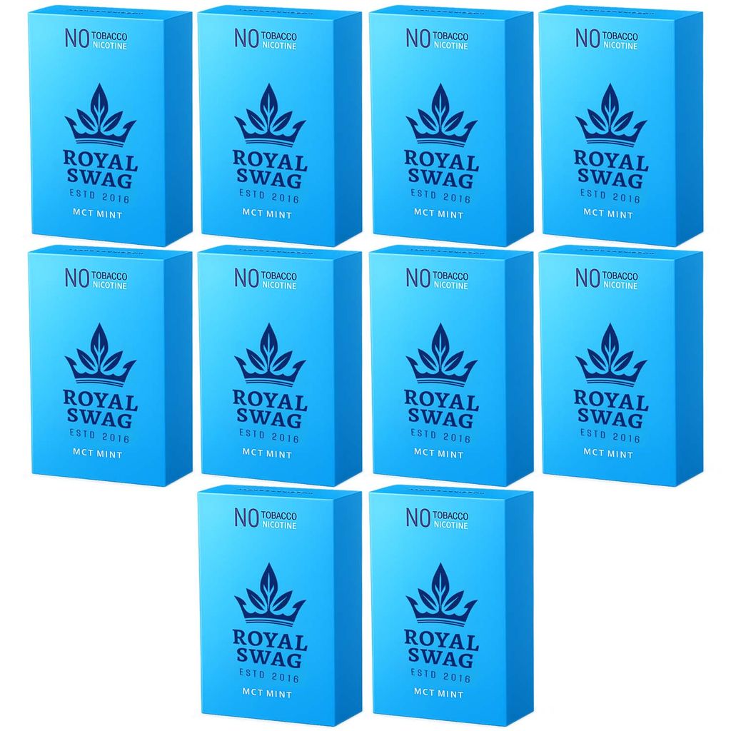 Royal Swag Herbal Cigarettes Mint Flavour King Size - Tobacco Free (Bulk Pack of 100)