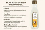 Ryt Nutrition Virgin Cold Pressed Coconut Oil (500ml) | 100% Pure and Natural | Cholesterol-free | Ideal for Cooking, Skin Care, Baby Care, and Oil Pulling
