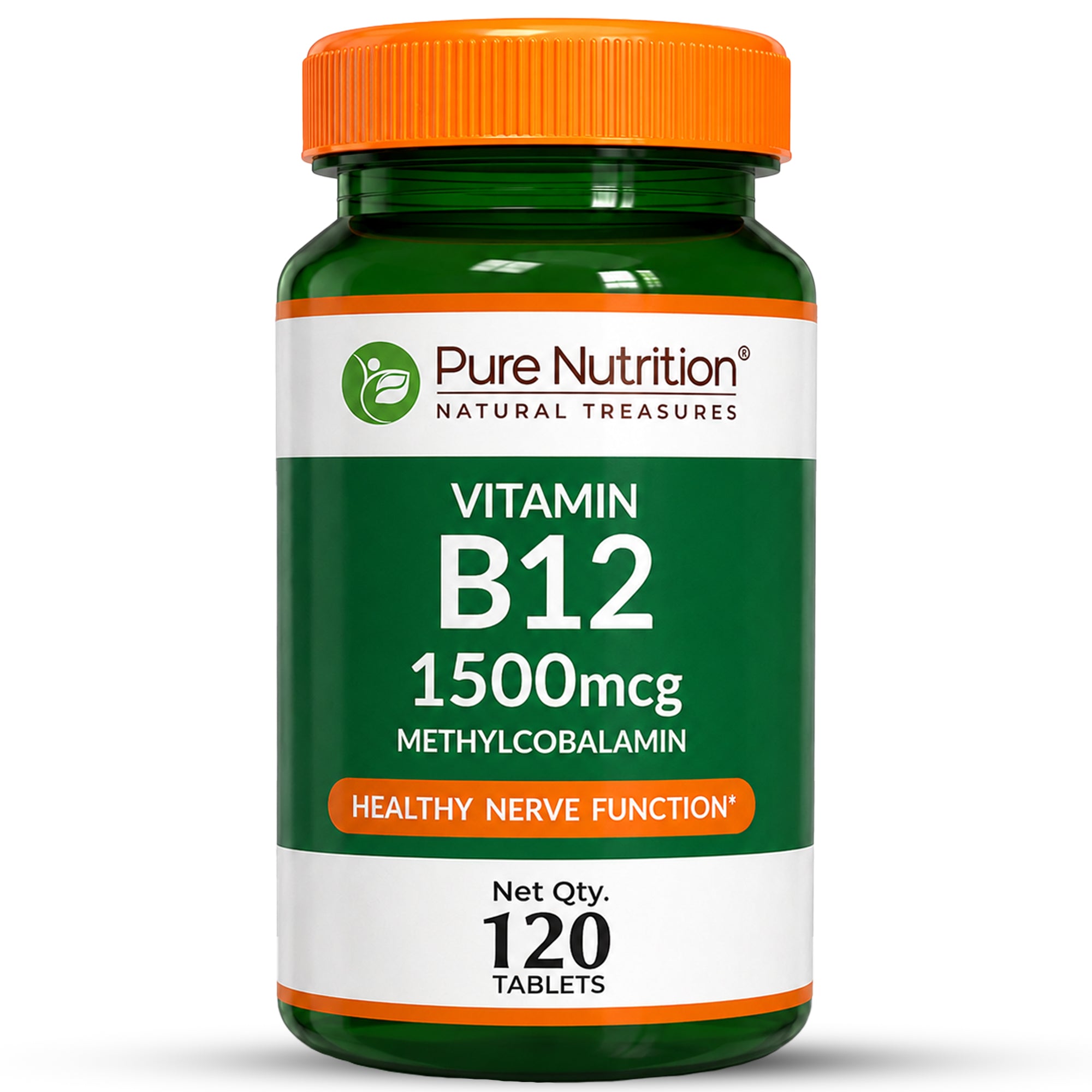 Pure Nutrition Vitamin B12 1500mcg Methylcobalamin – 120 Veg Tablets for Energy, Nerve & Red Blood Cell Support