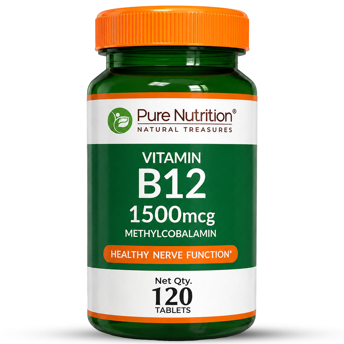 Pure Nutrition Vitamin B12 1500mcg Methylcobalamin – 120 Veg Tablets for Energy, Nerve & Red Blood Cell Support