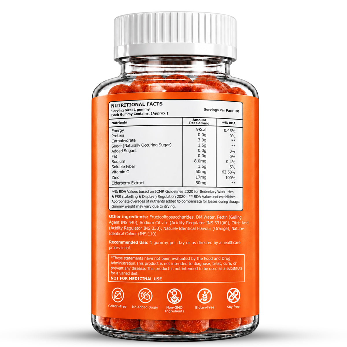 Pure Nutrition Vitamin C + Zinc Immunity Gummies – 30 Gummies