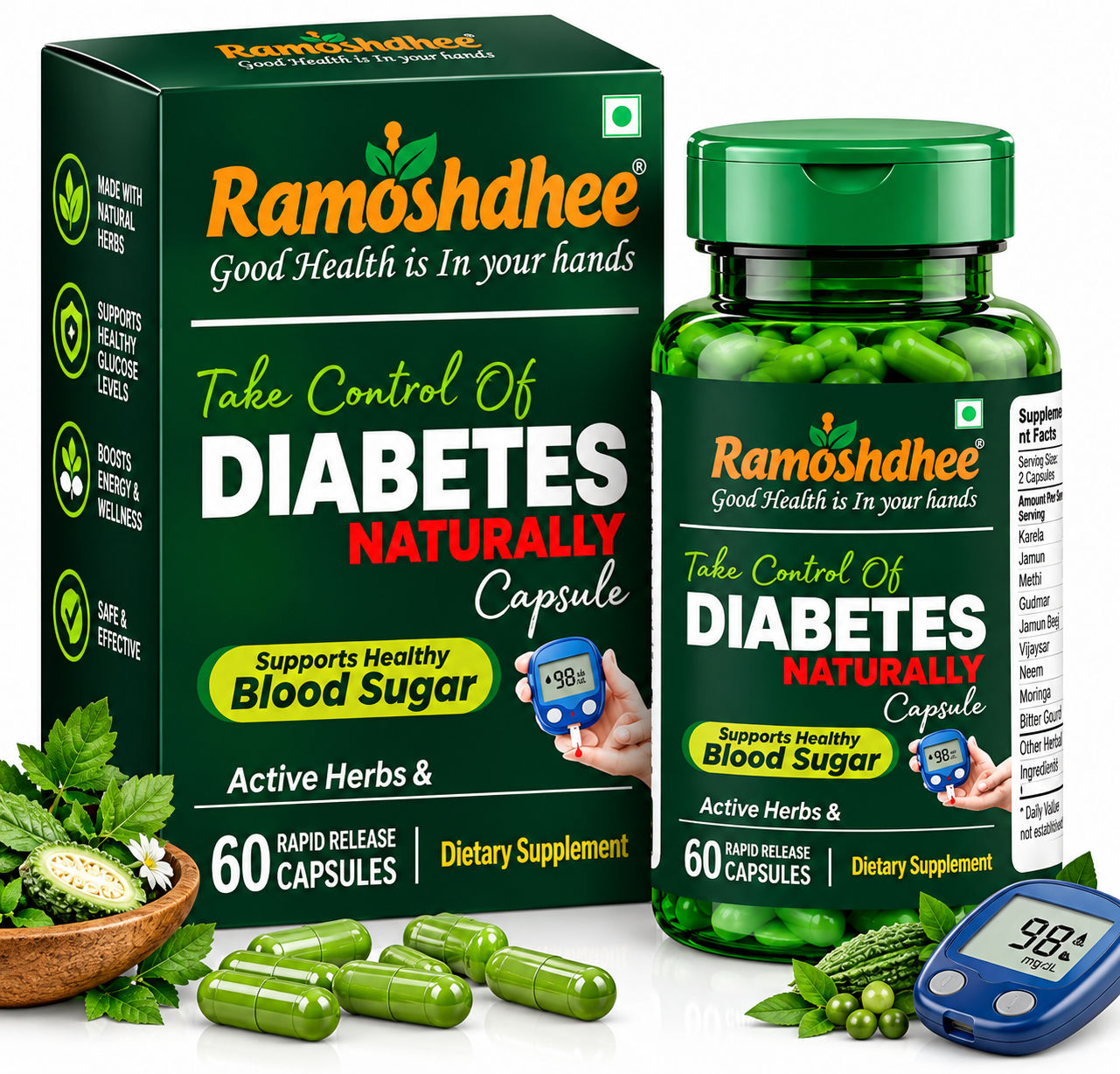 Ramoshdhee Diabetes Care Herbal Capsules