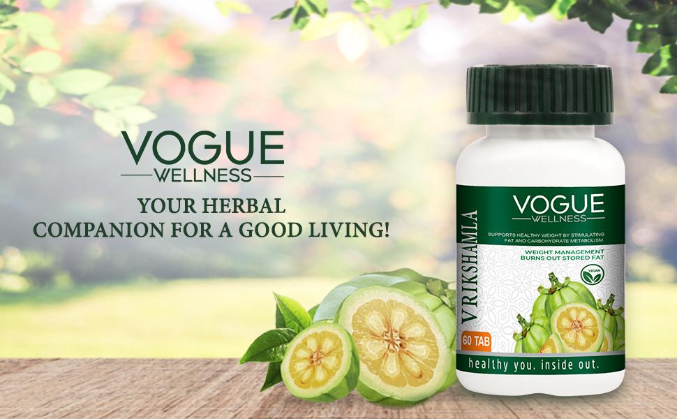 Vogue Wellness Vrikshamla Tablets | Garcinia Cambogia (Garcinia Indica) Extract | Herbal Supplement for Weight Management, Metabolism Support & Daily Wellness | 60 Vegetarian Tablets