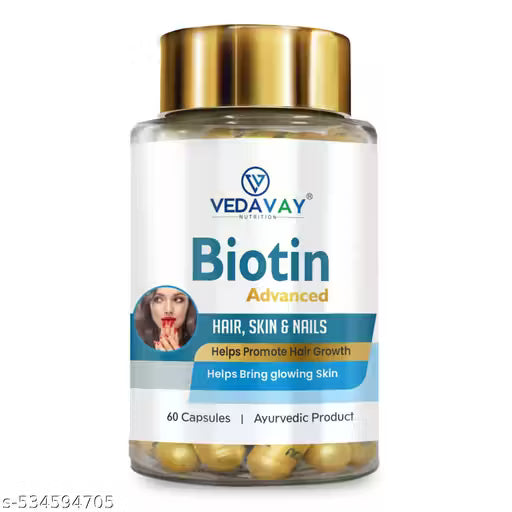 Vedavay Biotin Advanced Capsule for Hair, Skin & Nails Supplement, 60 Capsules