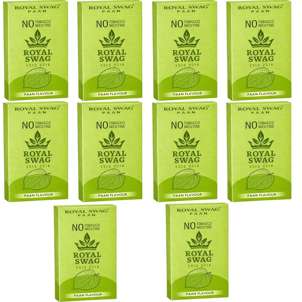 Royal Swag Herbal Cigarettes Paan Flavour - Tobacco & Nicotine Free (Bulk Pack of 100)