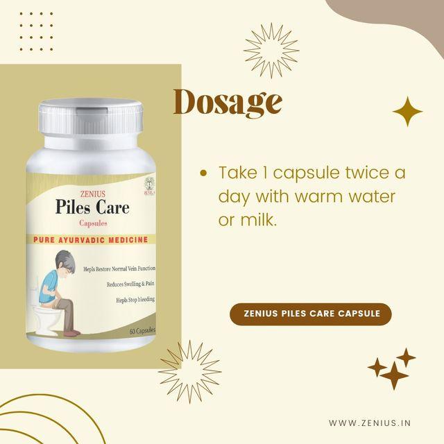 Zenius Piles Care Capsules - Hemorrhoids Capsules and Tablets for Piles Treatment and Relief - 60 Capsules