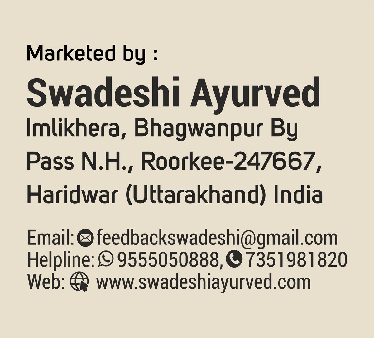 Swadeshi Haridwar Ayurved Man Health Juice 500ml with Ashwagandha, Shilajit, Safed Musli, for Mens Support (500 ml)