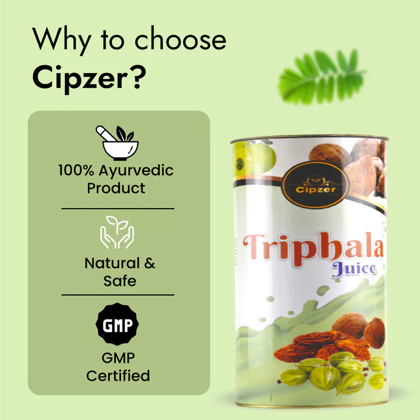 Cipzer Triphala Juice 500ml | Natural Colon Cleanser, Digestion Detox, Immunity & Weight Wellness