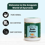 Arogyam Brain Power & Stress Capsules + Herbal Tea – Caffeine-Free Mental Wellness & Relaxation Support – 60 Capsules + Herbal Tea