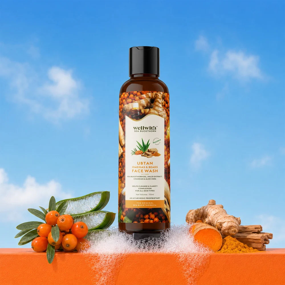 WellWith Ubtan Omegas & Beads Face Wash (110ml)