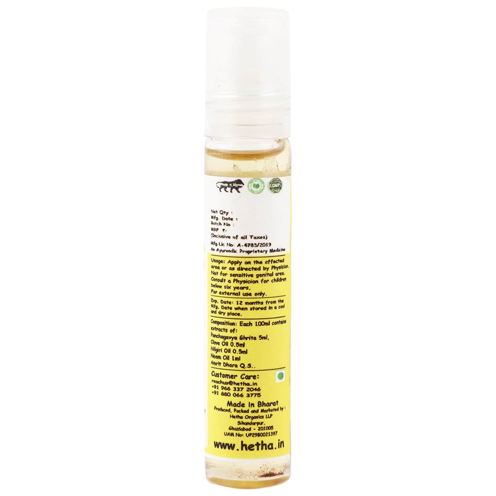 Hetha Panchagavya Rollon Balm - 10ml