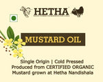 Hetha Black Mustard Oil - Single Origin | Cold Pressed - 1000ml (plastic)