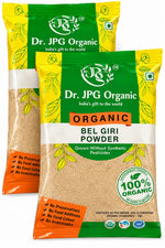 DR. JPG Organic Bel Giri Powder (200g) | Pure Bael Fruit / Wood Apple / Bilva Fruit Powder | 100% Certified Organic