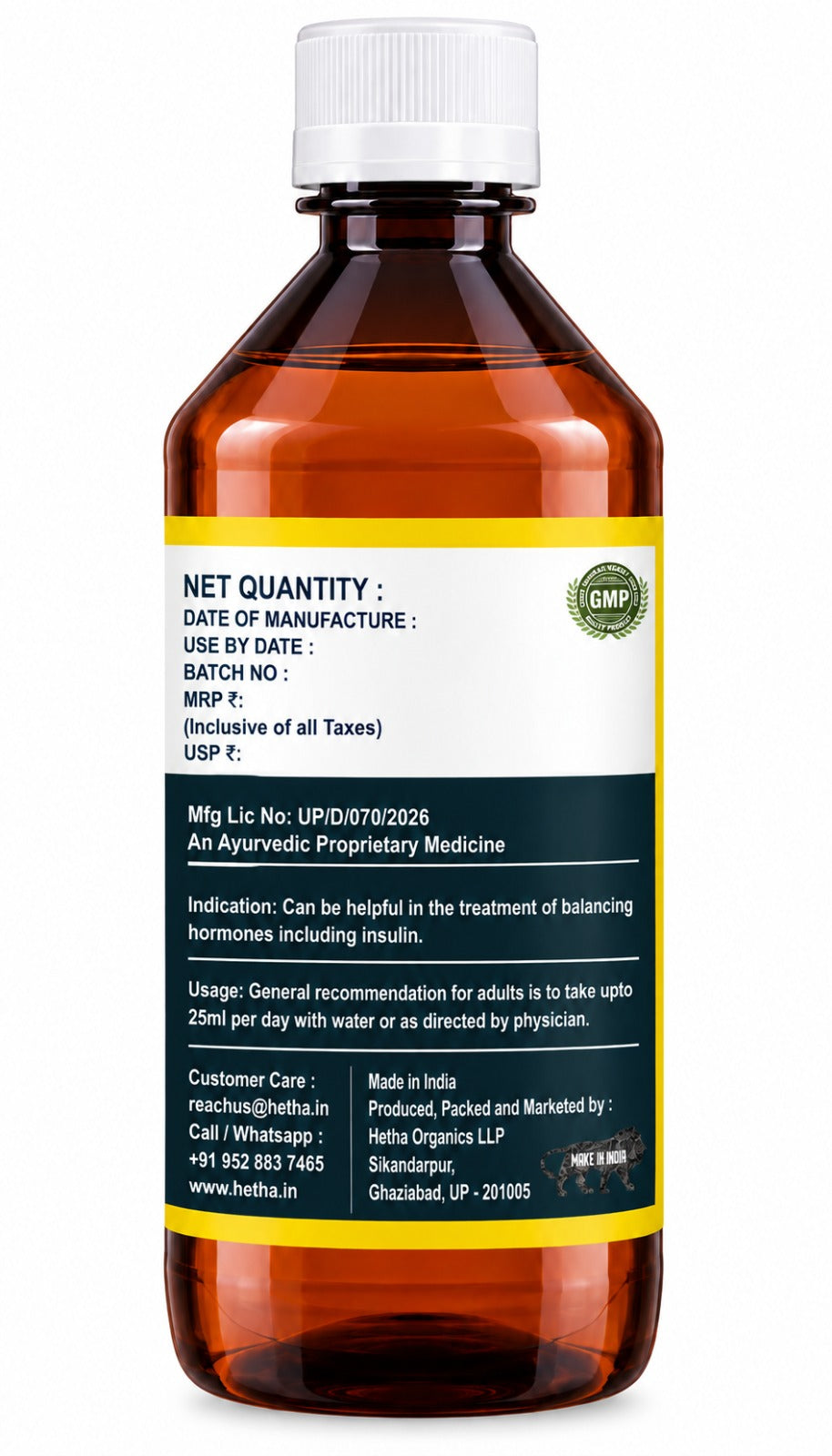 Hetha Madhumehnashini Gaumutra Ark - 500 ml