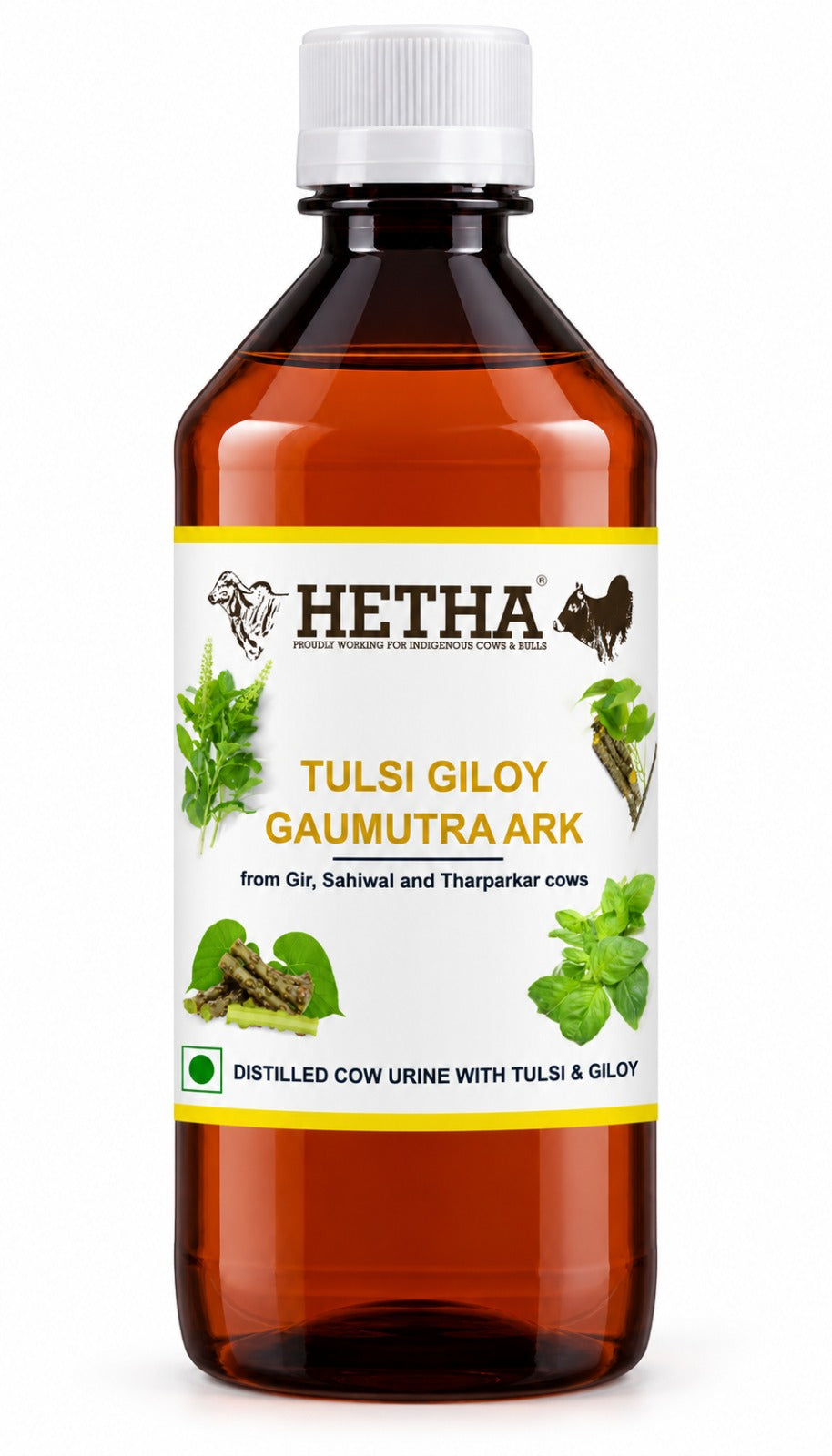 Hetha Tulsi Giloy Gaumutra Ark - 500 ml