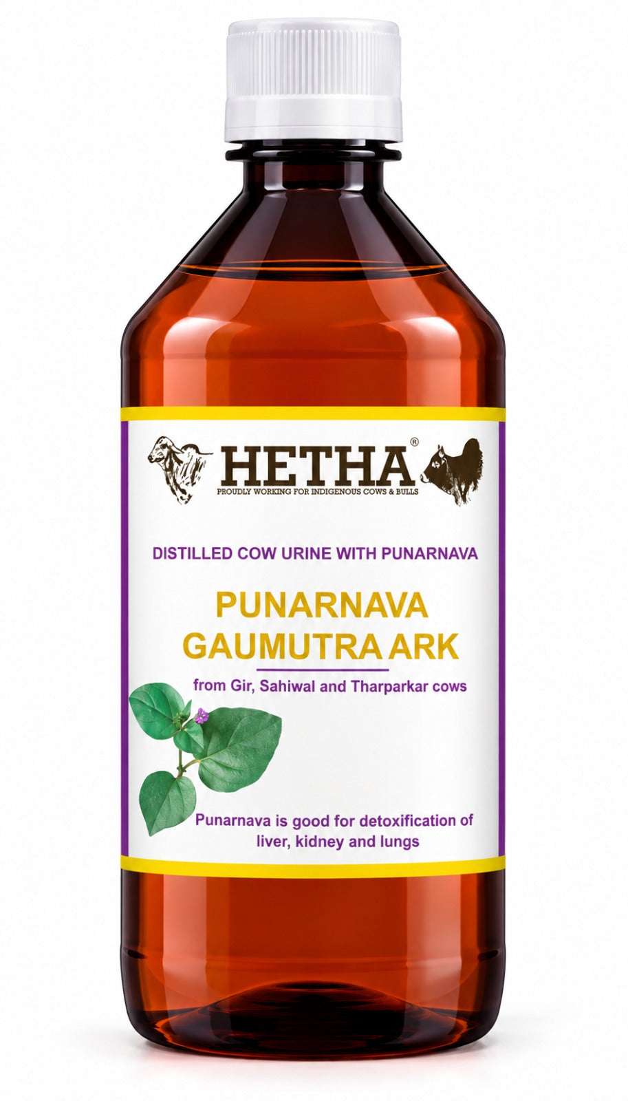 Hetha Punarnava Gaumutra Ark - 500 ml