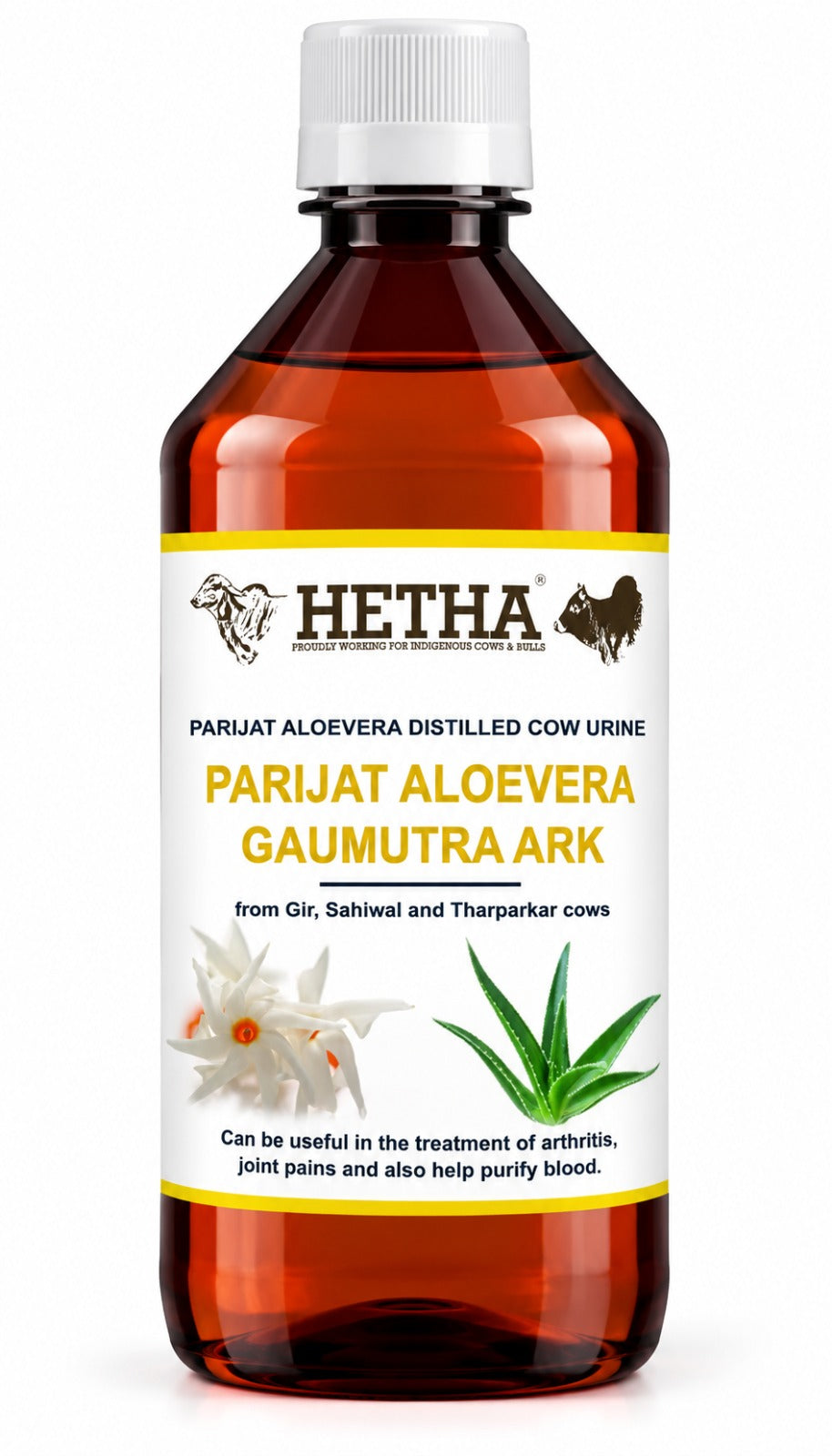 Hetha Parijat Aloevera Gaumutra Ark - 500 ml