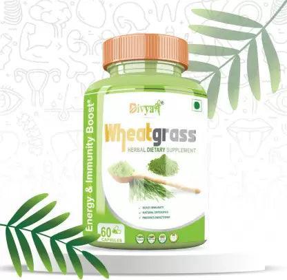 Divya Shree Wheatgrass Capsule Natural Supplement, Pure & Unprocessed Made Using Premium Ingredients, Helpful in losing weight 60 Capsule, Jeevan Care Ayurveda