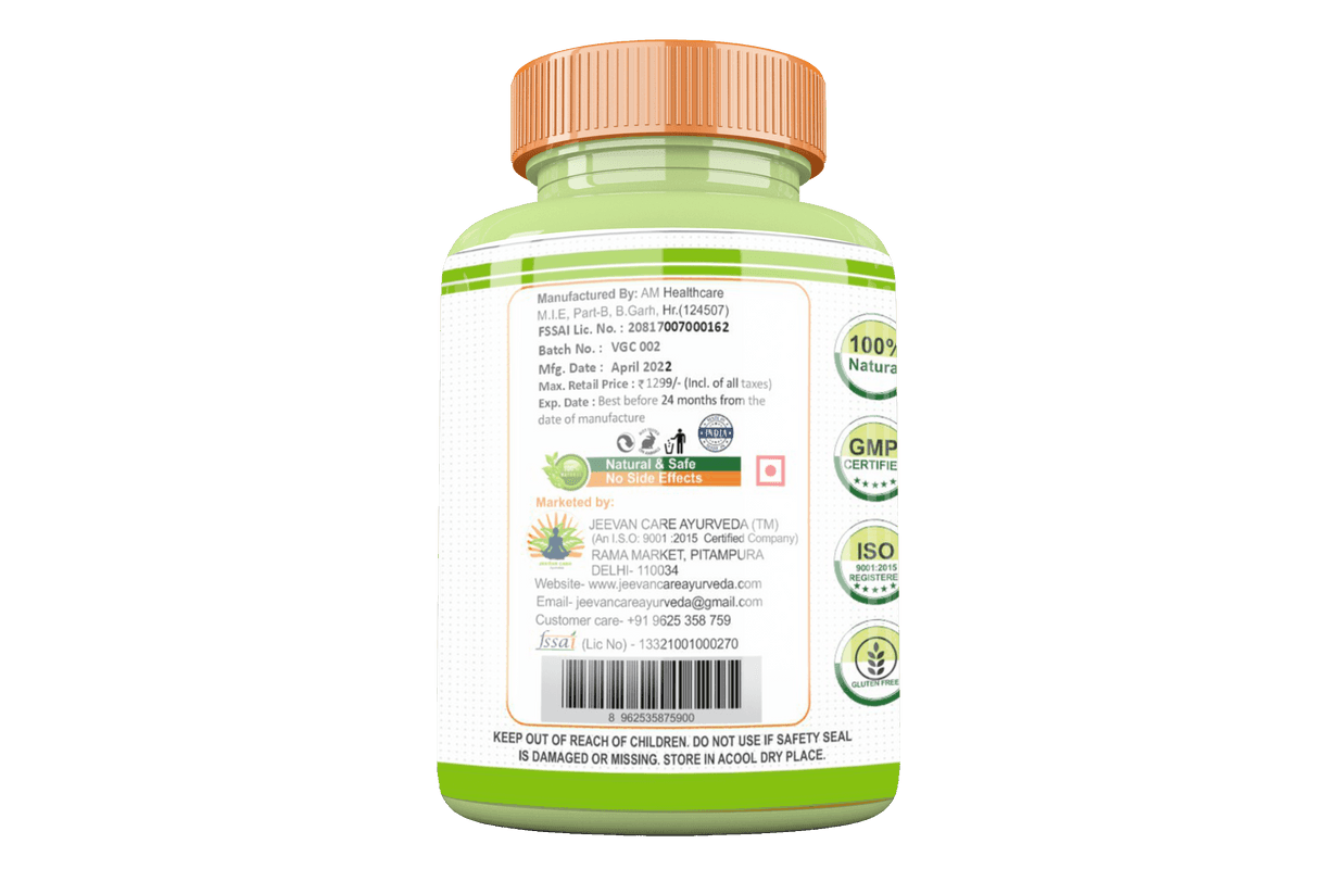 Divya Shree Wheatgrass Capsule Natural Supplement, Pure & Unprocessed Made Using Premium Ingredients, Helpful in losing weight 60 Capsule, Jeevan Care Ayurveda