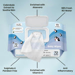 Mummagodi baby wet wipes 72 pulls