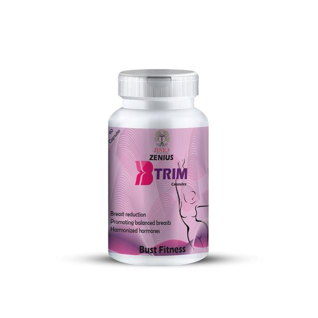 Zenius B Trim Capsules - Breast Reduction Capsules and Tightening, Figure Enhancement - 60 Capsules