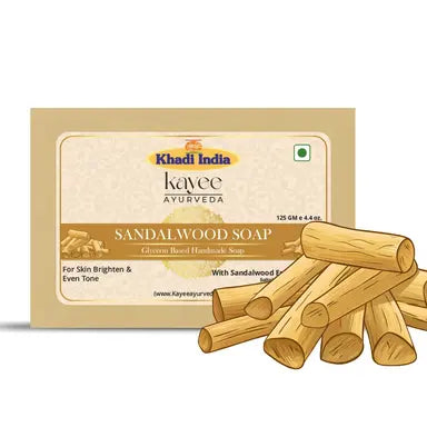 Kayee Ayurveda Sandalwood Soap for Men & Women | Chandan Herbal Bathing Soap | Traditional Sandalwood Bath Soap for Daily Cleansing | Helps Remove Dirt, Sweat & Excess Oil | Fresh, Clean & Smooth Looking Skin