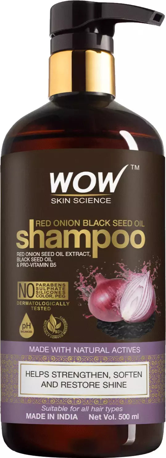 Wow Skin Science Red Onion Black Seed Oil Shampoo - 500ml