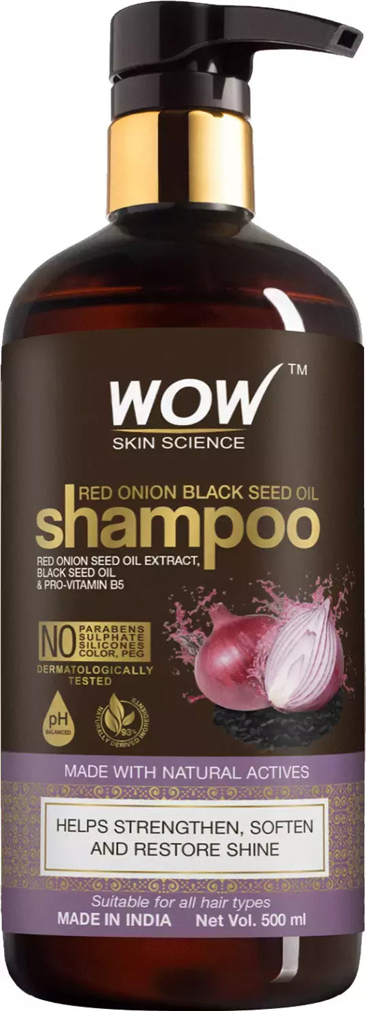 Wow Skin Science Red Onion Black Seed Oil Shampoo - 500ml