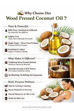 Kerala Naturals Pure Raw Coconut Oil From Kerala ( Pure & Unrefined ) -1 litre