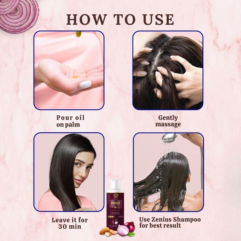Zenius Egyptian Onion Oil - Onion Hair Oil for Hair Growth and Regrowth, Control Hair Fall - 200ml Oil