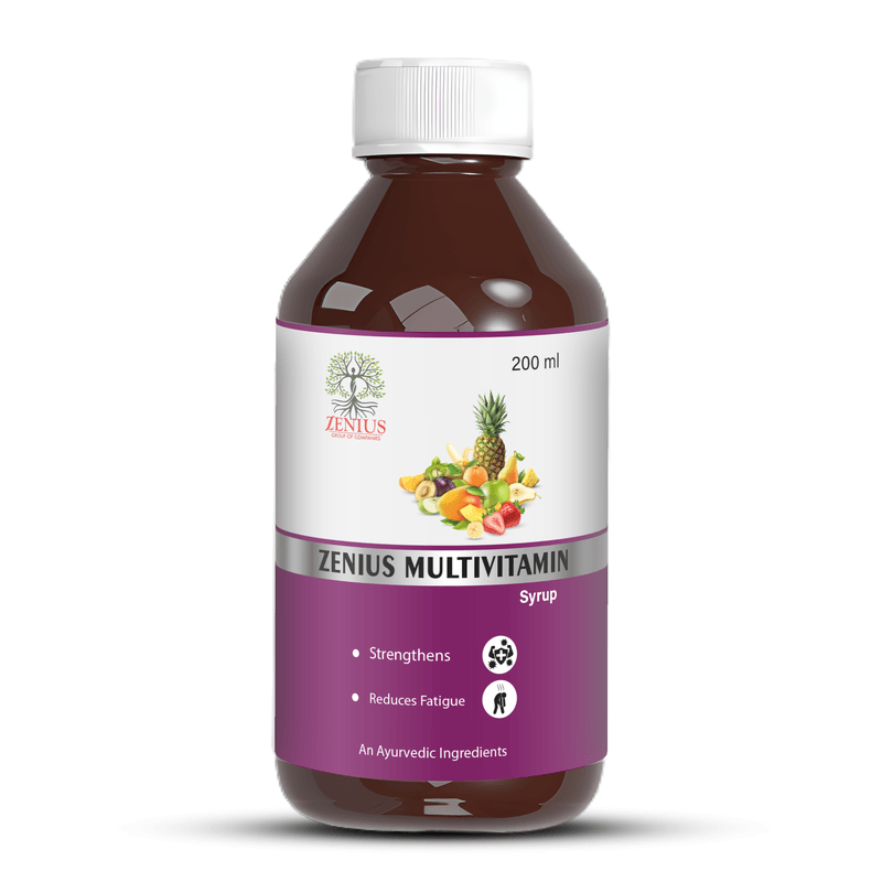 Zenius Multivitamin Syrup - Comprehensive Daily Supplement for Energy, Immunity, and Vitality - 200ml Syrup
