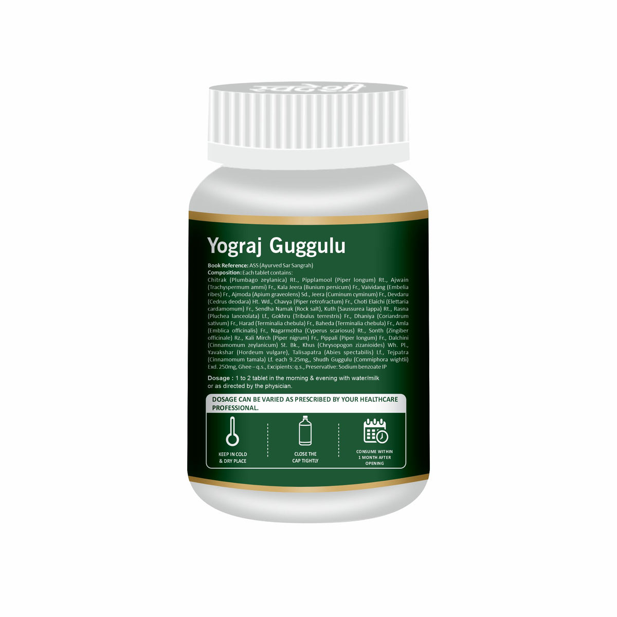 Pack of 2 Yograj Guggul 60Tab for For Healthy Digestion, Joint Pain relief, Healthy Muscles.