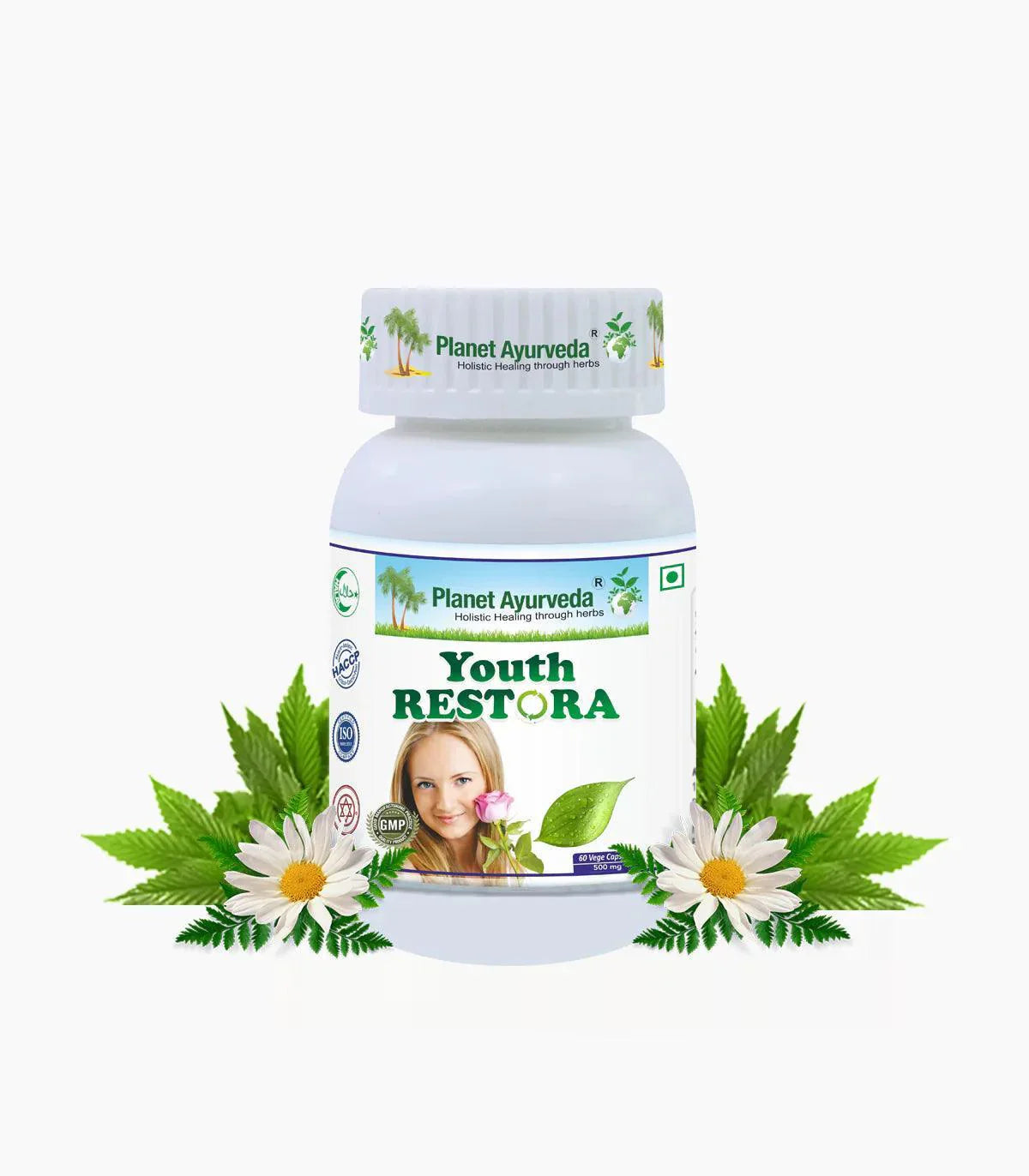 Planet Ayurveda Youth Restora Capsule - 60 Capsules - Herbal Formula for Vitality & Anti-Aging