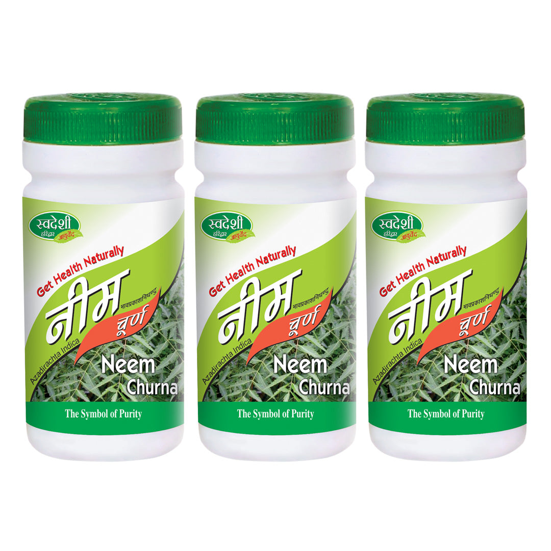 Swaeeshi Ayurveda Neem Churna 100gm Supports healthy digestion & healthy skin - Pack of 3