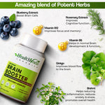 Health Veda Organics Brain Booster Capsule - 60 Capsules