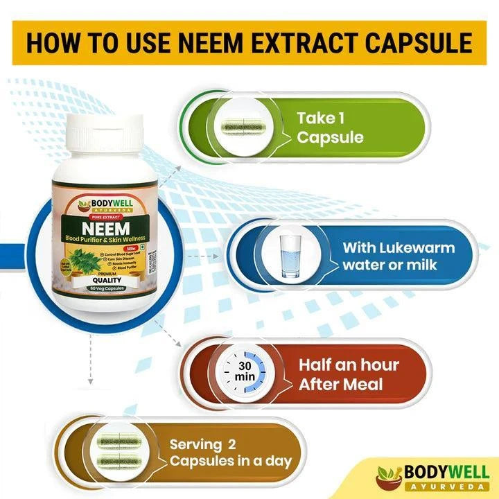 BodyWell Neem Veg Capsule - 60 Capsules