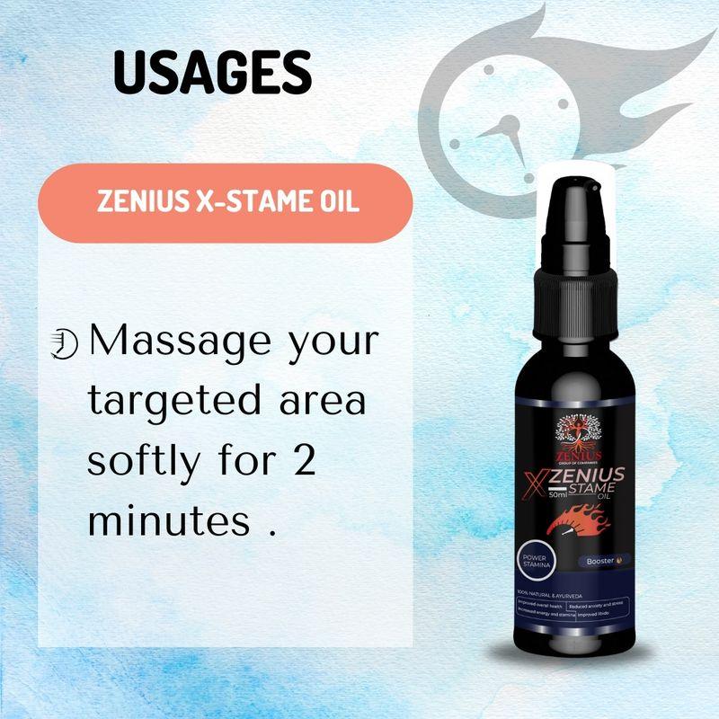 Zenius X-Stame Oil - Sex Oil for Penis Enlargement and Sexual Health - 50ml Oil