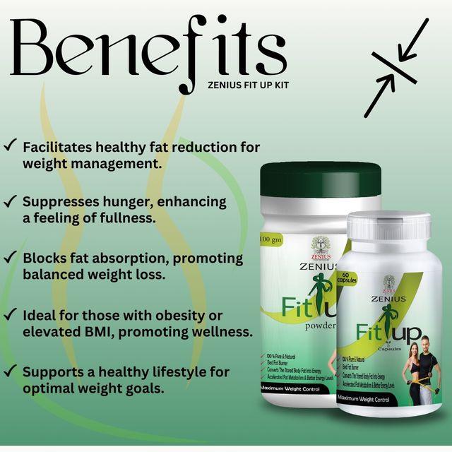Zenius Fit Up Kit - fat burner Supplements and Tablets for Weight Loss and Management