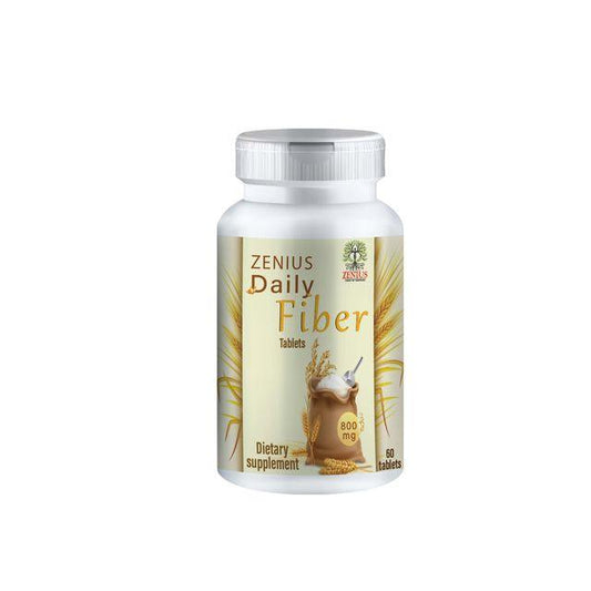Zenius Daily Fiber Tablets - Fiber Tablets and Supplements for Fiber and Digestive Health - 60 Tablets