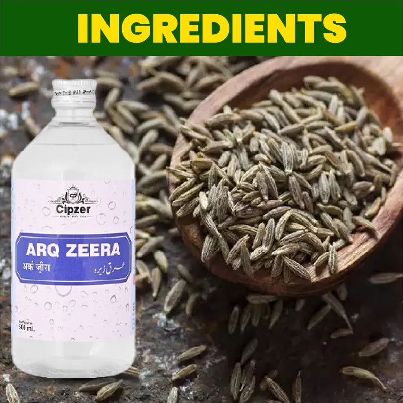 Cipzer Arq Zeera - 500ml | Herbal Digestive Tonic for Gas, Acidity, Indigestion & Appetite Booster