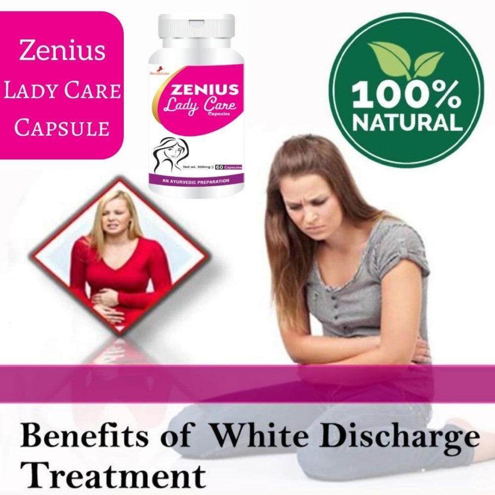 Zenius Lady Care Capsule for Leucorrhoea/White Discharge - 60 Capsules