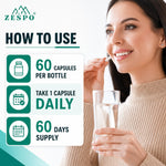 Zespo Benfotiamine 3-in-1 Formula 450 mg | Benfotiamine 300 mg + Alpha Lipoic Acid + L-Leucine | Nerve Health & Energy Support | 60 Capsules