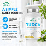 Zespo TUDCA 500 mg (Tauroursodeoxycholic Acid) | Pure TUDCA for Liver Health & Bile Flow Support | 1 Capsule Daily | 90 Vegan Capsules